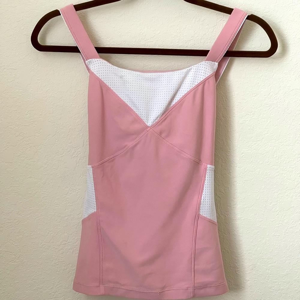 Vintage Nike Fitory Tank Top with Built in Bra - pink 💕